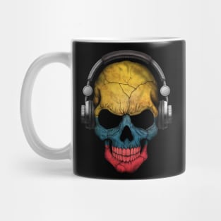 Dark Skull Deejay with Colombian Flag Mug